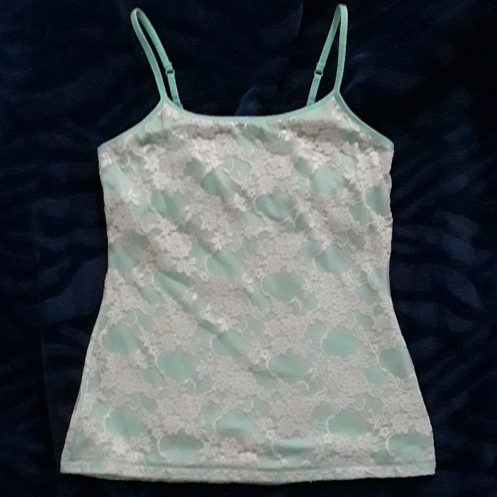 Green and Lace Express Tank